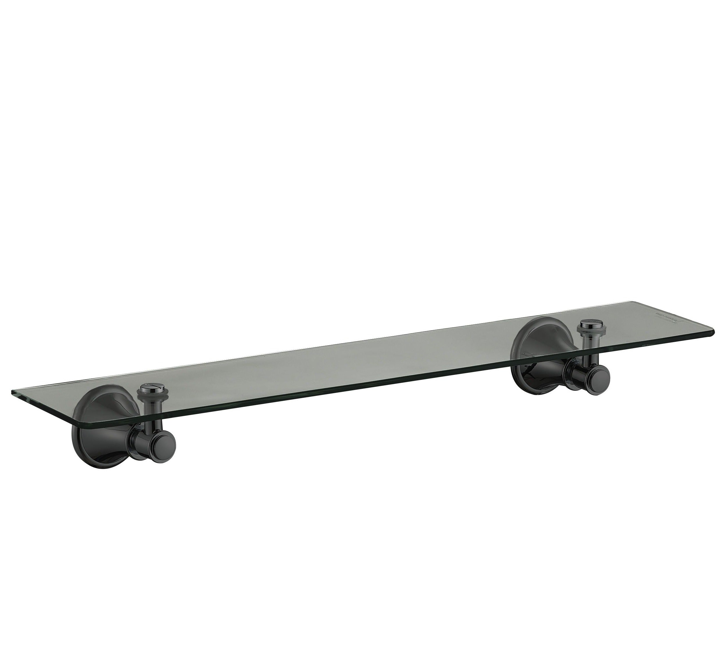 IKON CLASICO GLASS SHELF MATTE BLACK 500MM