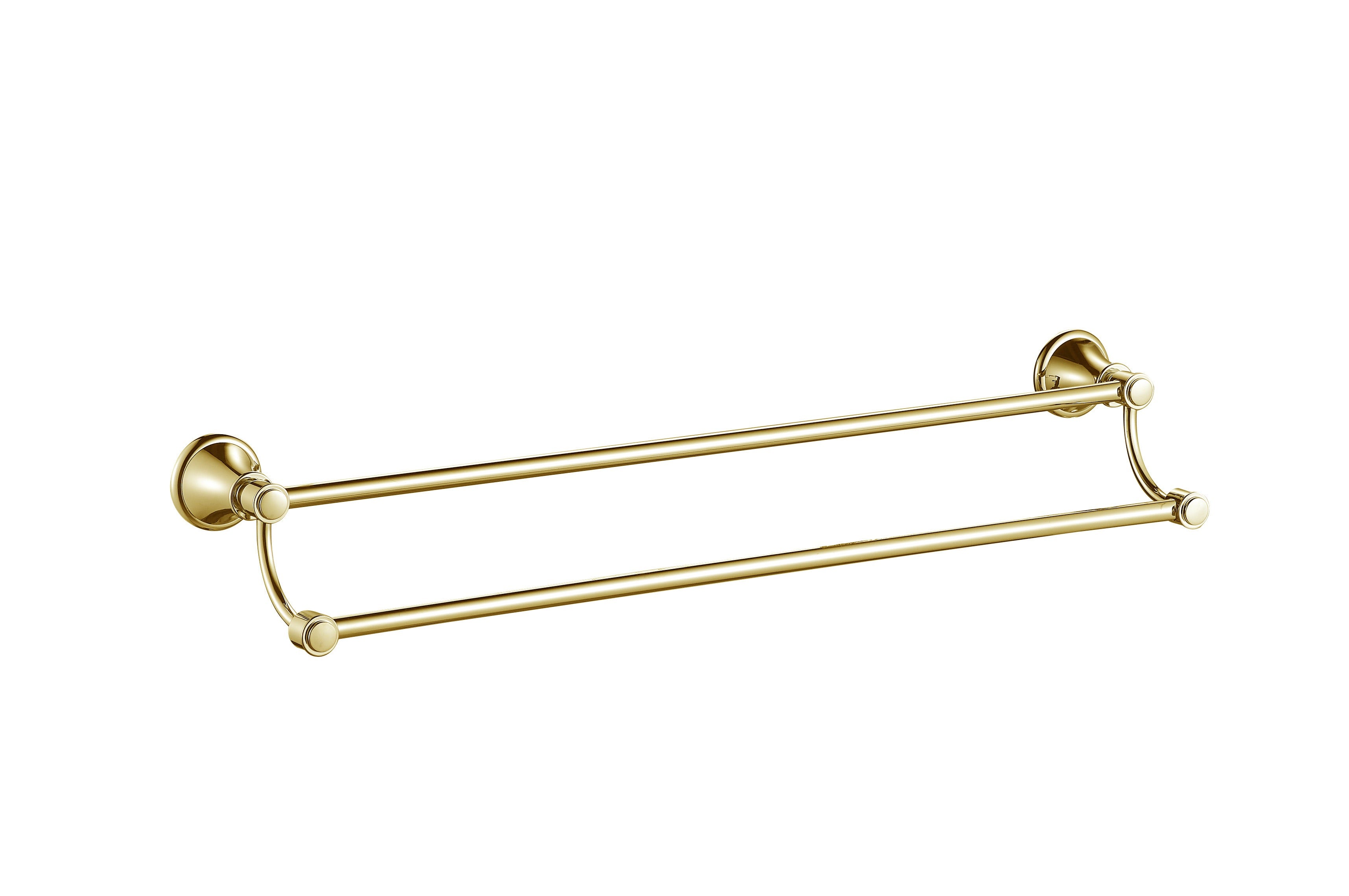 IKON CLASICO NON-HEATED DOUBLE TOWEL RAIL BRUSHED GOLD 600MM