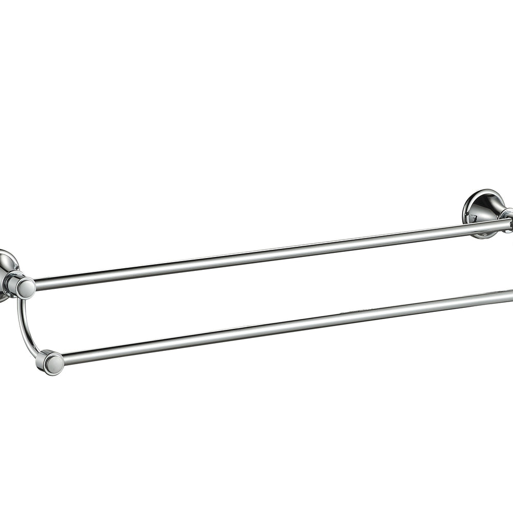 IKON CLASICO NON-HEATED DOUBLE TOWEL RAIL BRUSHED NICKEL 800MM