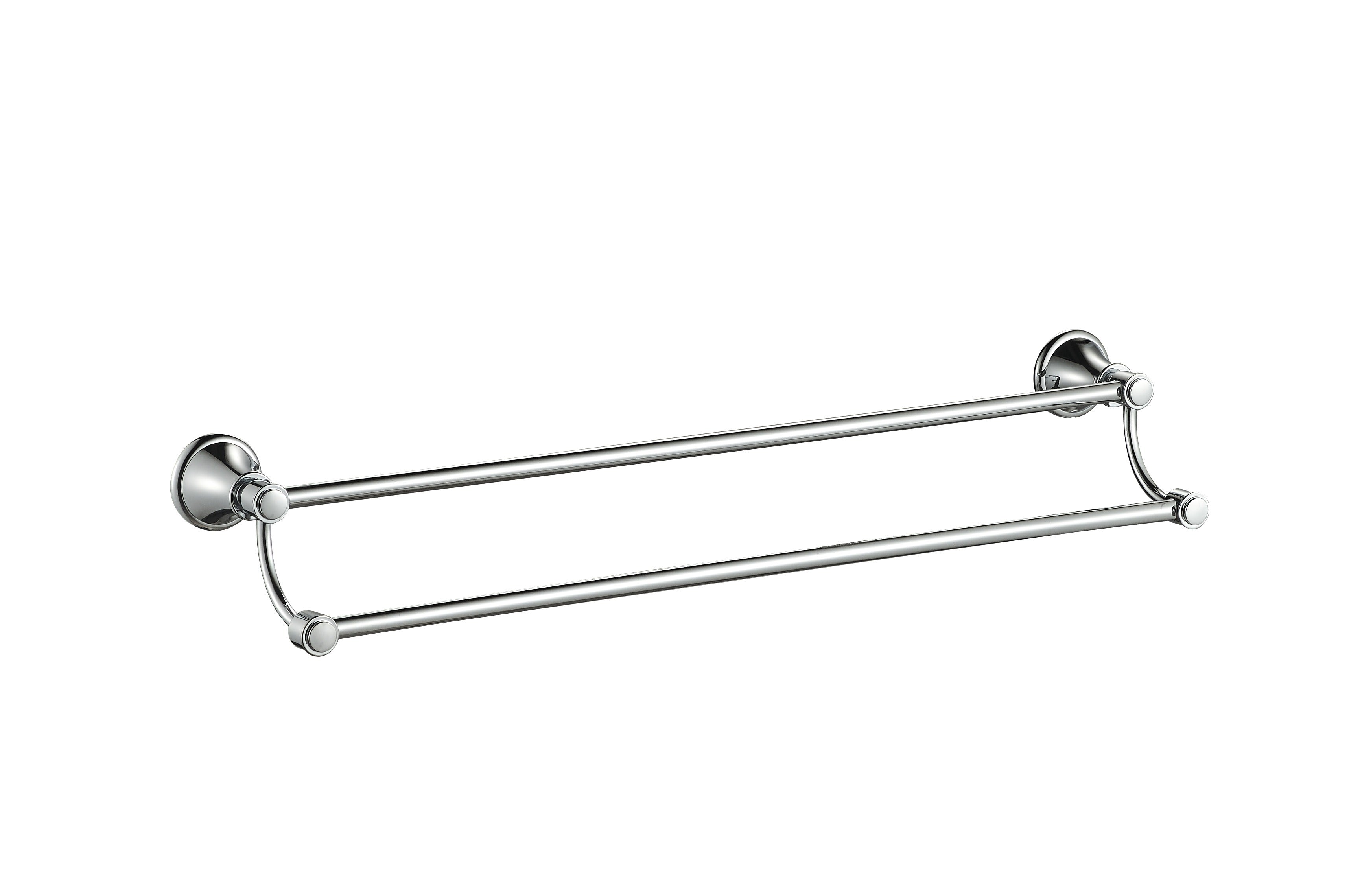 IKON CLASICO NON-HEATED DOUBLE TOWEL RAIL CHROME 800MM