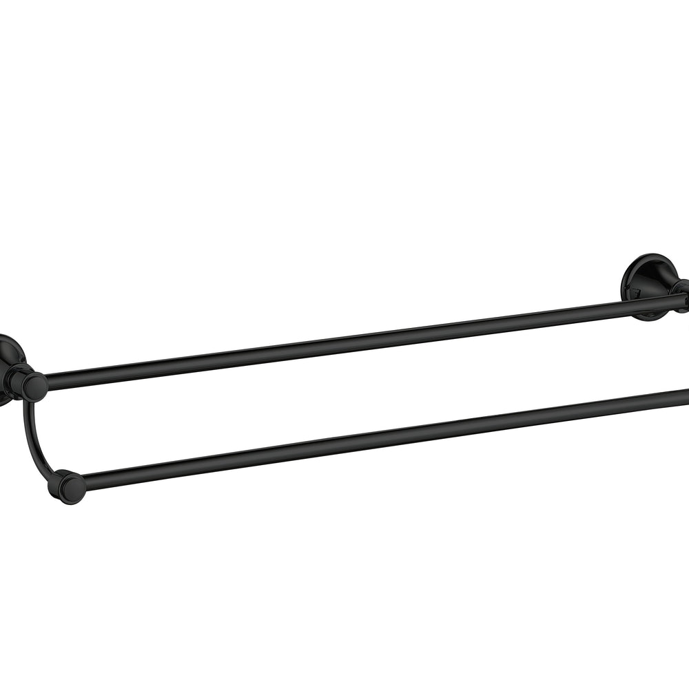 IKON CLASICO NON-HEATED DOUBLE TOWEL RAIL MATTE BLACK 800MM