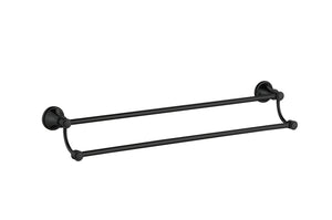 IKON CLASICO NON-HEATED DOUBLE TOWEL RAIL MATTE BLACK 800MM