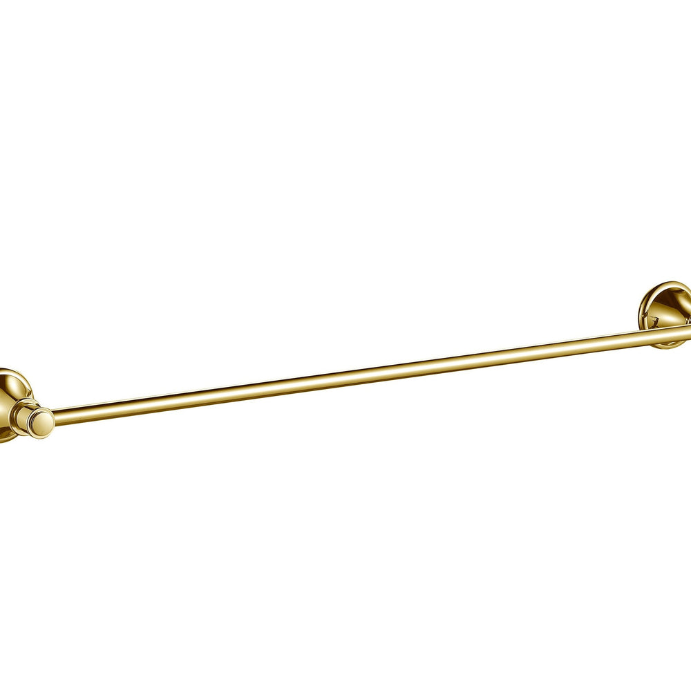 IKON CLASICO NON-HEATED SINGLE TOWEL RAIL BRUSHED GOLD 600MM