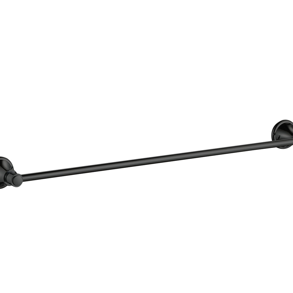 IKON CLASICO NON-HEATED SINGLE TOWEL RAIL MATTE BLACK 600MM