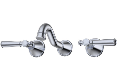 IKON CLASICO LEAD FREE THREE PIECE BATH SET CHROME (BRASS HANDLE)