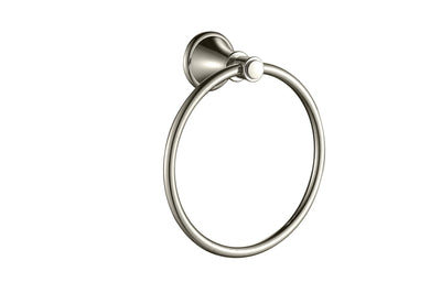 IKON CLASICO TOWEL RING BRUSHED NICKEL 165MM