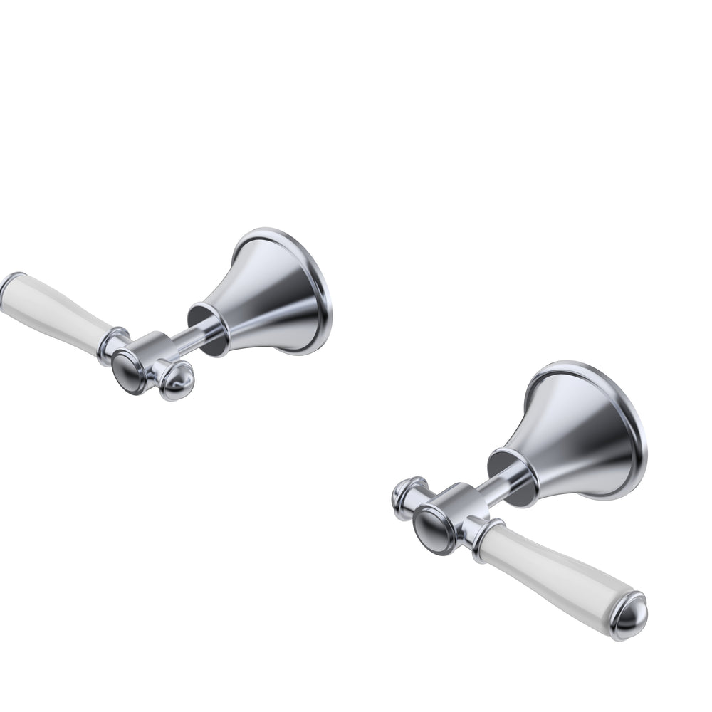 IKON CLASICO LEAD FREE WALL TOP ASSEMBLIES CHROME (CERAMIC HANDLE)