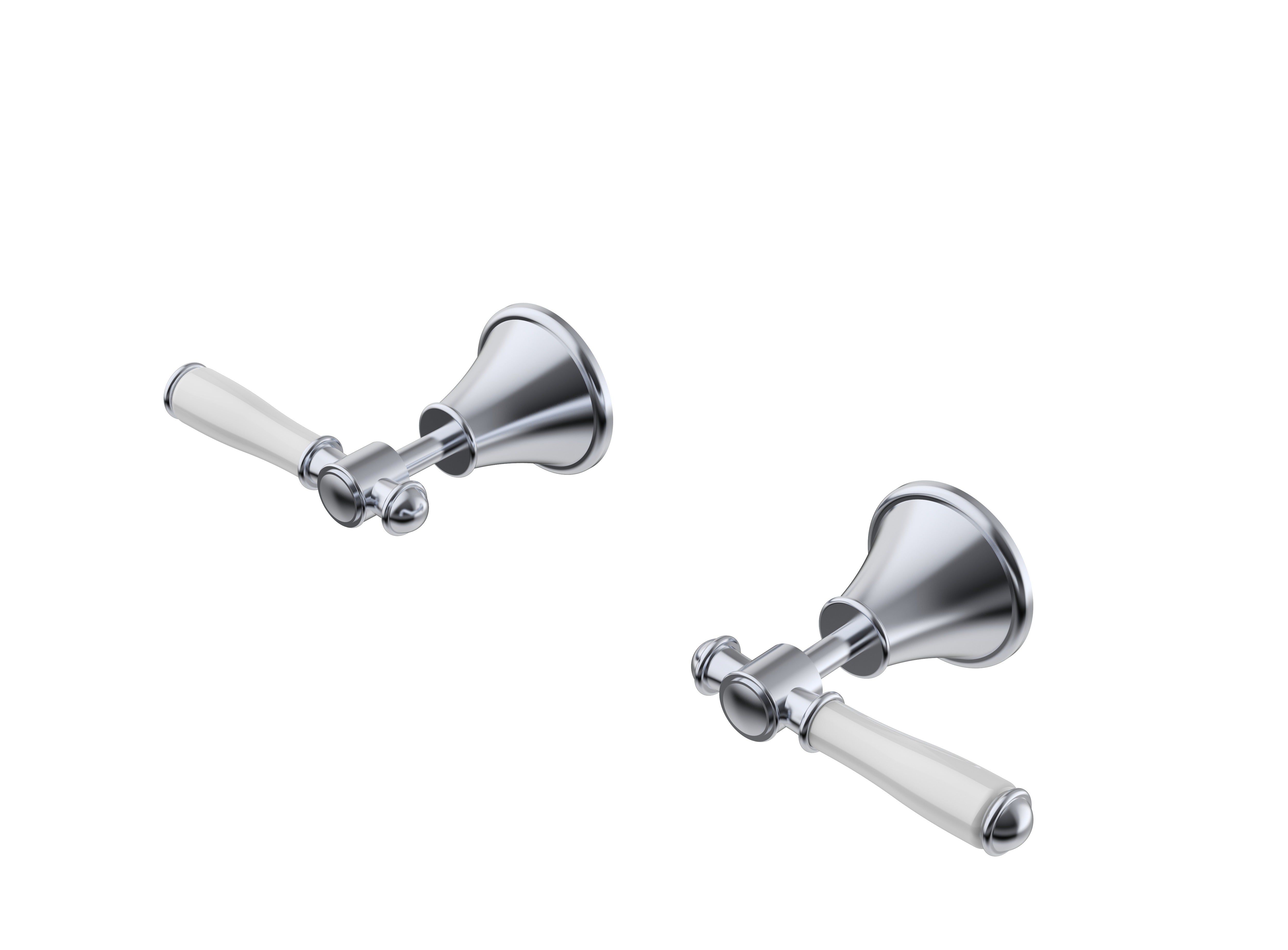 IKON CLASICO WALL TOP ASSEMBLIES CHROME (CERAMIC HANDLE)