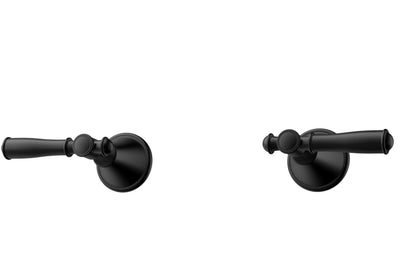 IKON CLASICO LEAD FREE WALL TOP ASSEMBLIES MATTE BLACK (BRASS HANDLE)