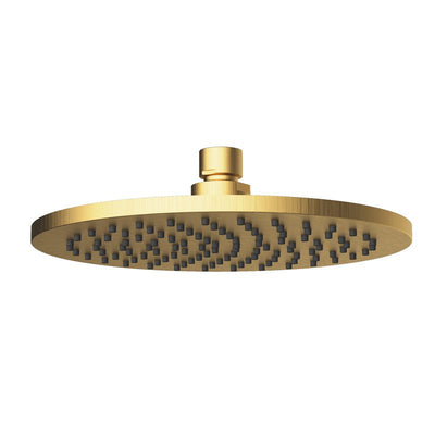 IKON CORA ROUND BRASS SHOWER HEAD 200MM BRUSHED GOLD