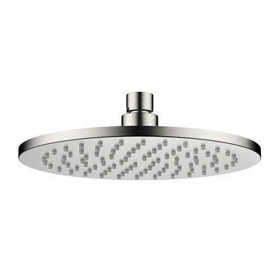 IKON CORA ROUND BRASS SHOWER HEAD 200MM BRUSHED NICKEL