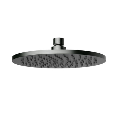 IKON CORA ROUND BRASS SHOWER HEAD 200MM GUN METAL