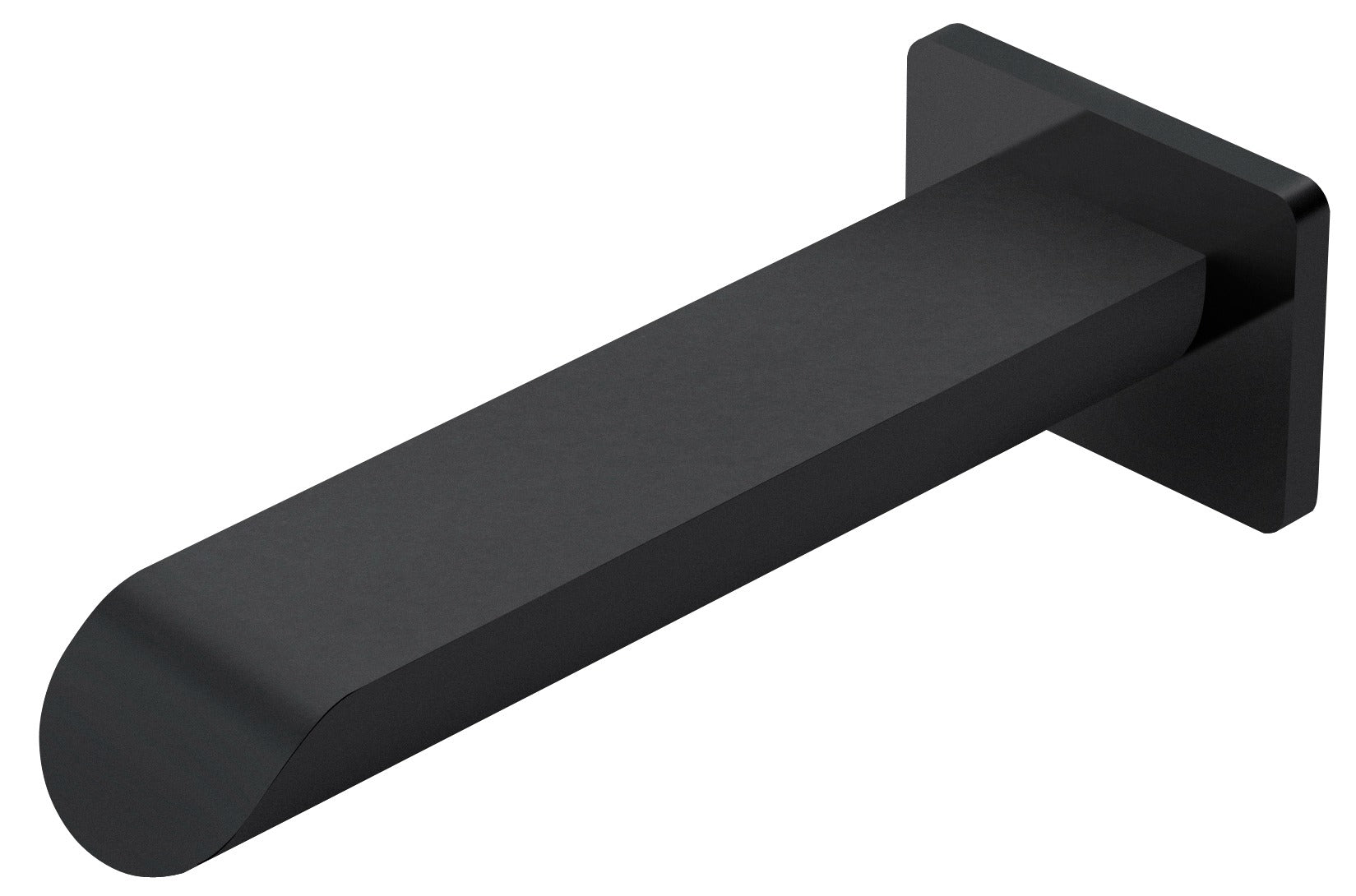 IKON KARA BATH SPOUT CURVED TIP 197MM MATTE BLACK