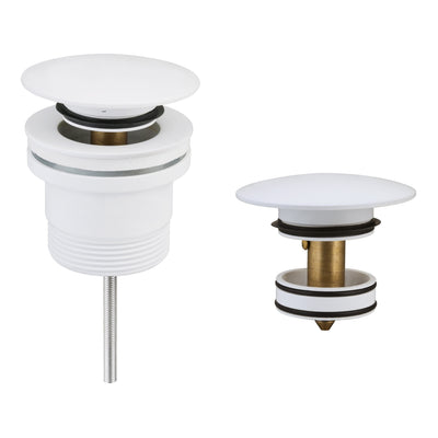 IKON POP UP UNIVERSAL BASIN WASTE MATTE WHITE