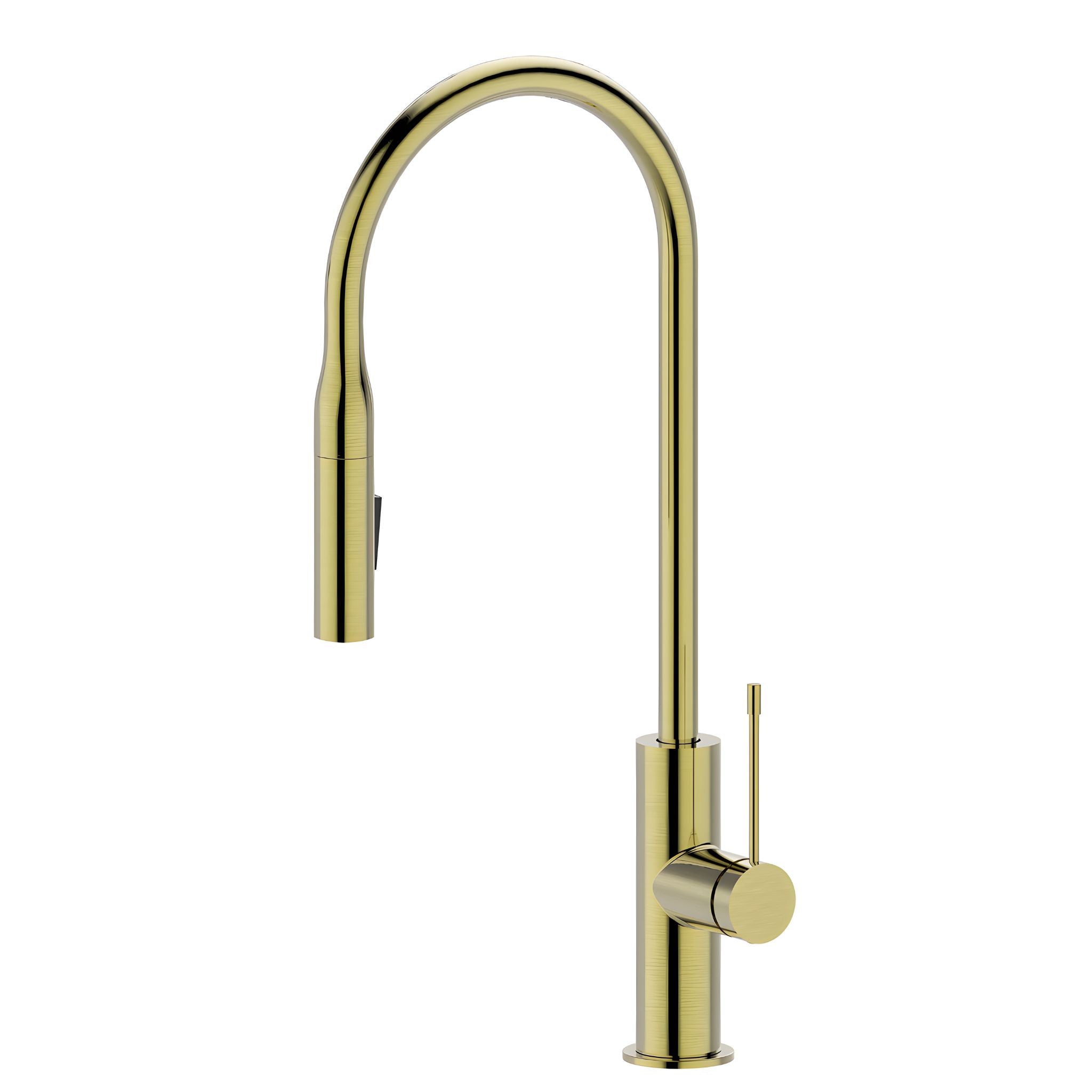 IKON AZIZ PULL-OUT SINK MIXER 510MM BRUSHED GOLD