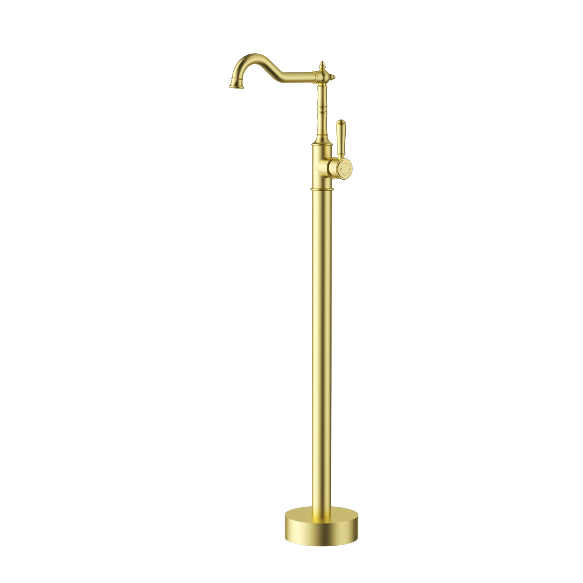 IKON CLASICO FREESTANDING BATH MIXER 1015MM BRUSHED GOLD