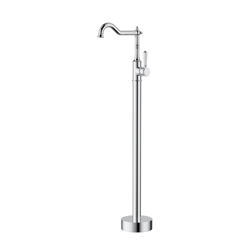 IKON CLASICO FREESTANDING BATH MIXER CERAMIC HANDLE 1015MM CHROME