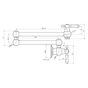 IKON CLASICO POT FILLER 263MM CHROME