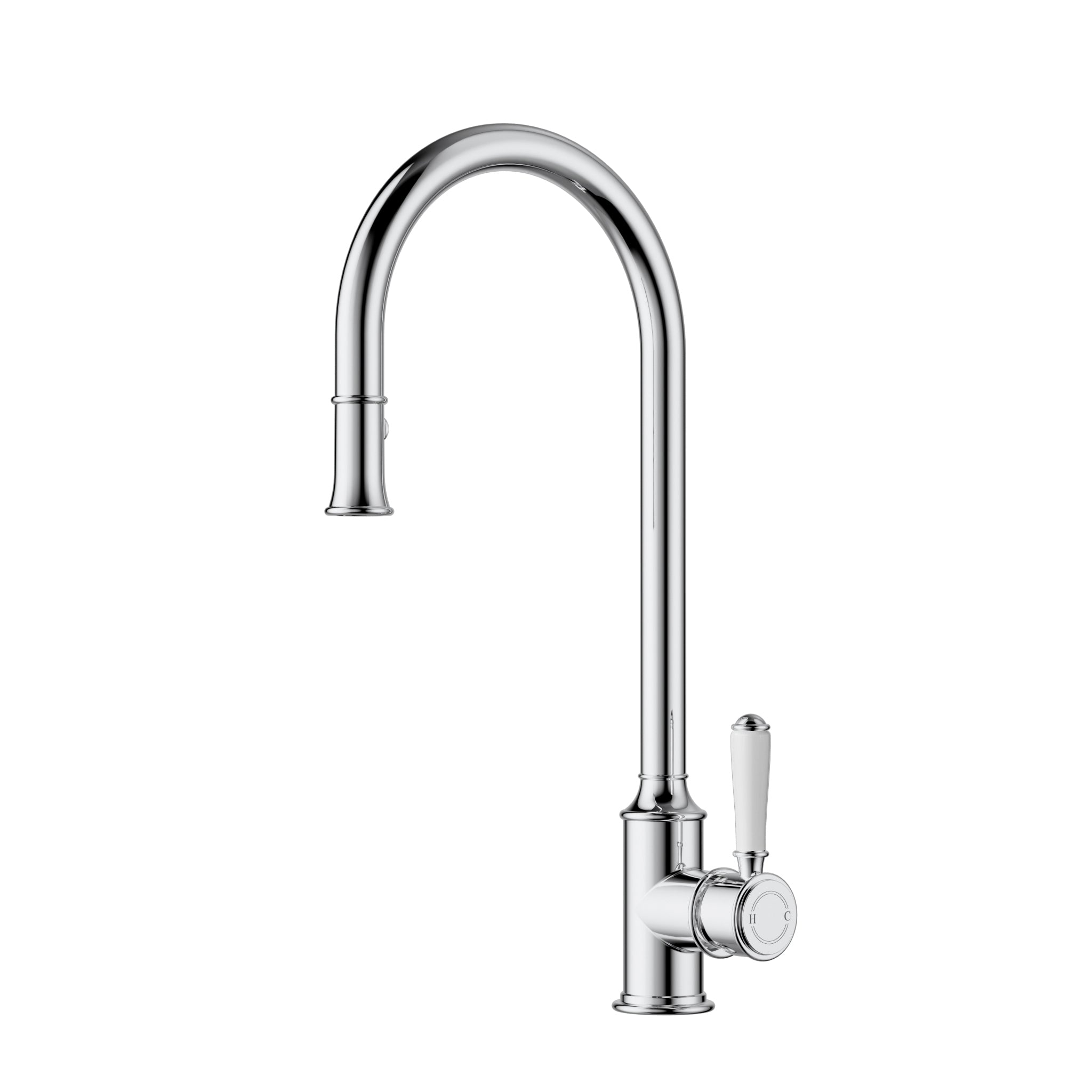 IKON CLASICO PULL OUT SINK MIXER CERAMIC HANDLE CHROME