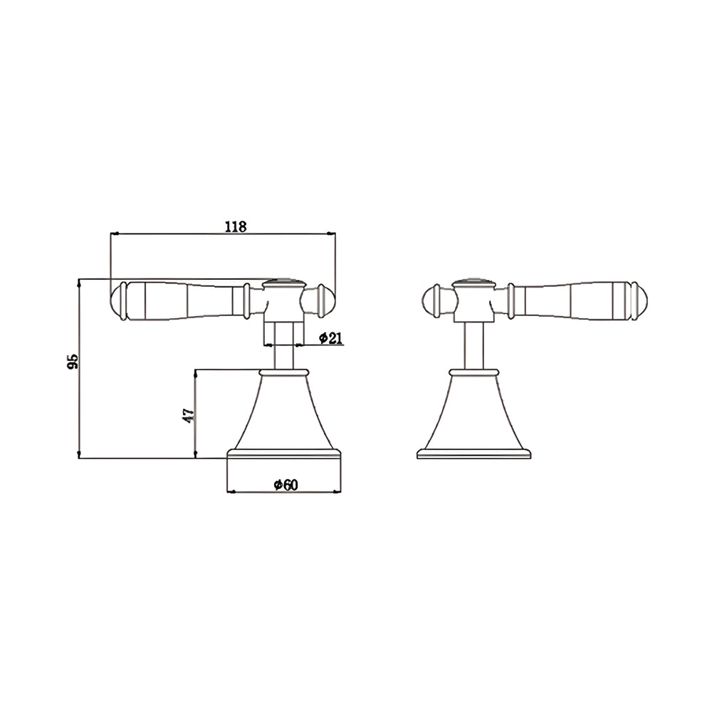IKON CLASICO WALL TOP ASSEMBLIES CHROME