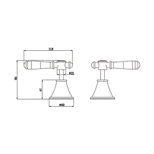 IKON CLASICO WALL TOP ASSEMBLIES CHROME