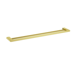 IKON CORA DOUBLE TOWEL RAIL 800MM BRUSHED GOLD