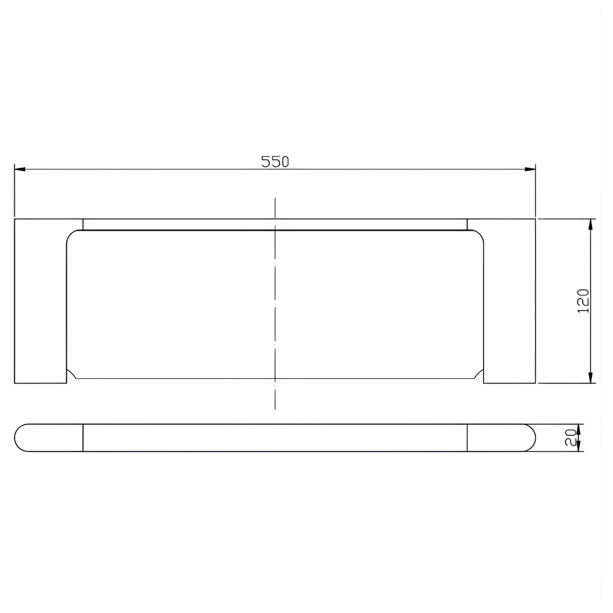 IKON CORA SHELF METAL 550MM BRUSHED NICKEL