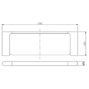 IKON CORA SHELF METAL 550MM BRUSHED NICKEL