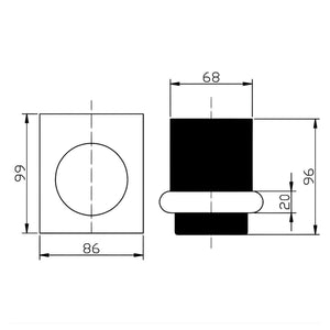 IKON CORA SINGLE TUMBLER HOLDER MATTE BLACK