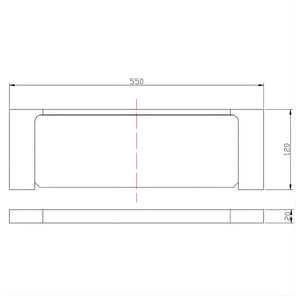 IKON EDEN SHELF METAL 550MM MATTE BLACK