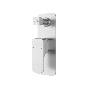 IKON EDEN WALL MIXER DIVERTER 190MM BRUSHED NICKEL