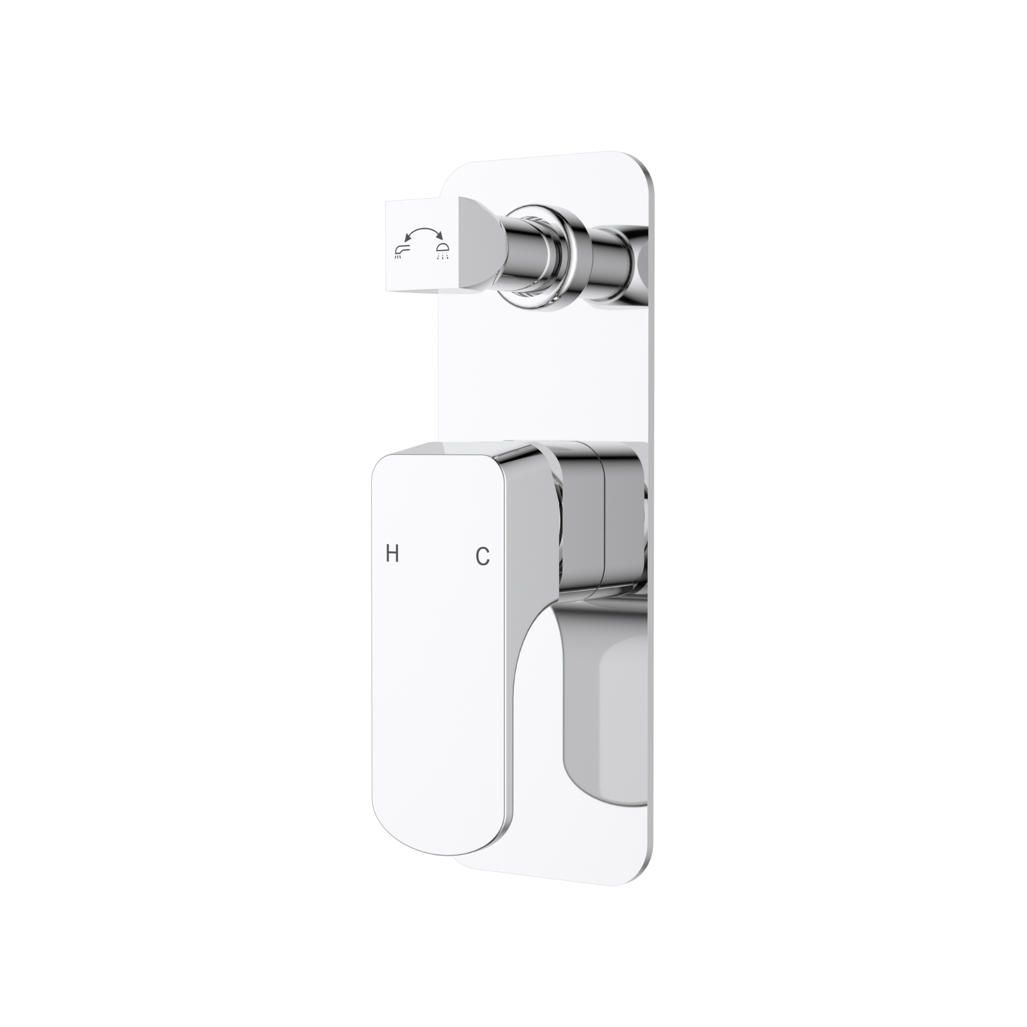 IKON EDEN WALL MIXER DIVERTER 190MM CHROME