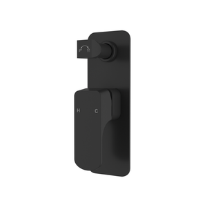 IKON EDEN WALL MIXER DIVERTER 190MM MATTE BLACK