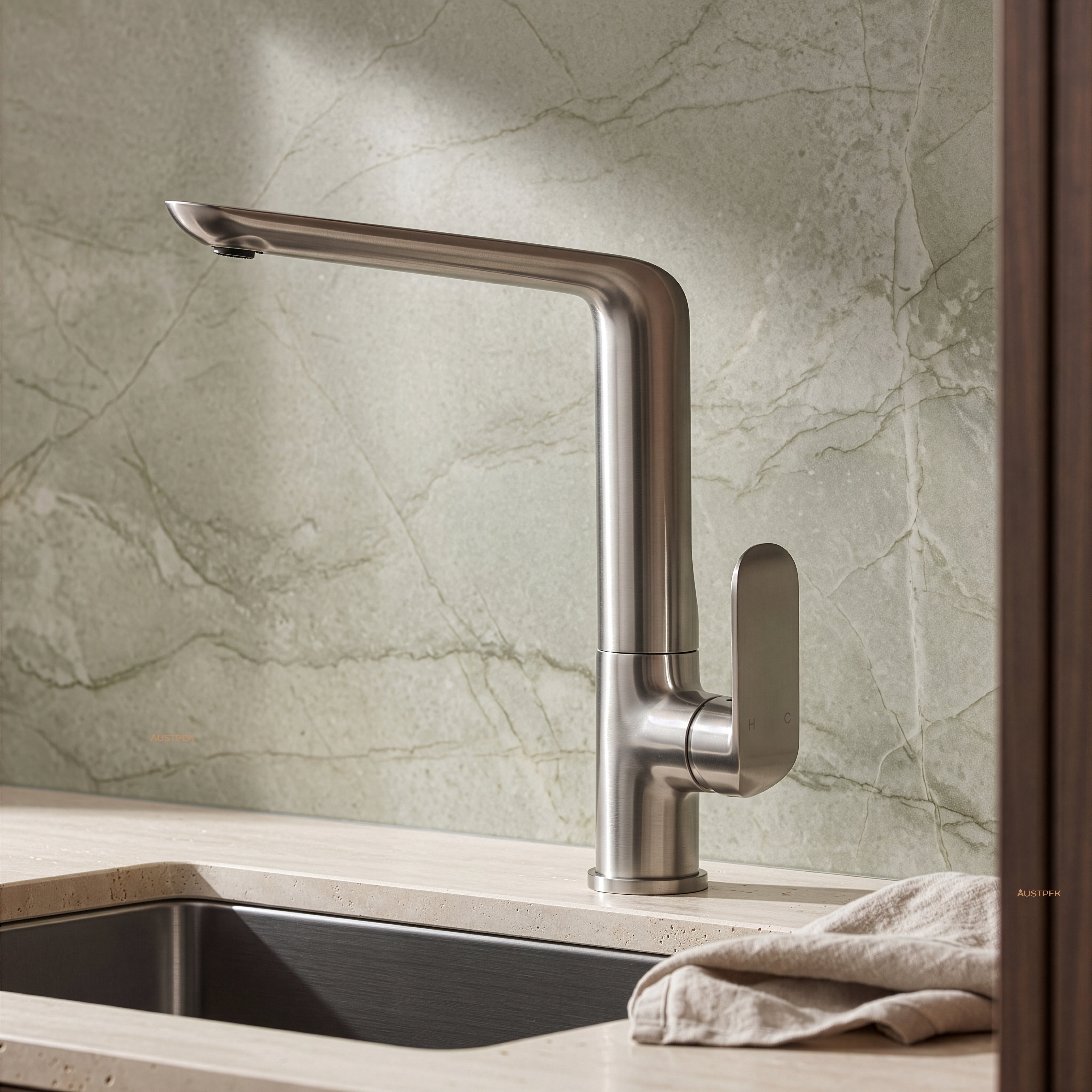IKON KARA SINK MIXER 314MM BRUSHED NICKEL