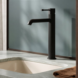 IKON LINIE HIGH RISE BASIN MIXER 230MM MATTE BLACK