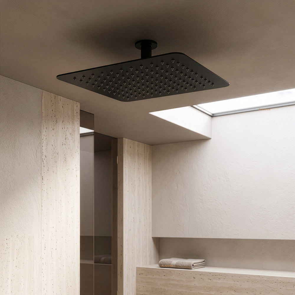 IKON NOVA SHOWER HEAD 250MM MATTE BLACK