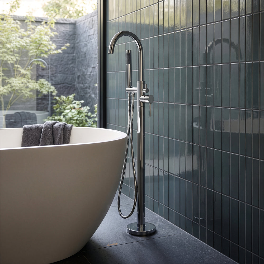 IKON OTUS FREESTANDING BATH MIXER 1100MM CHROME