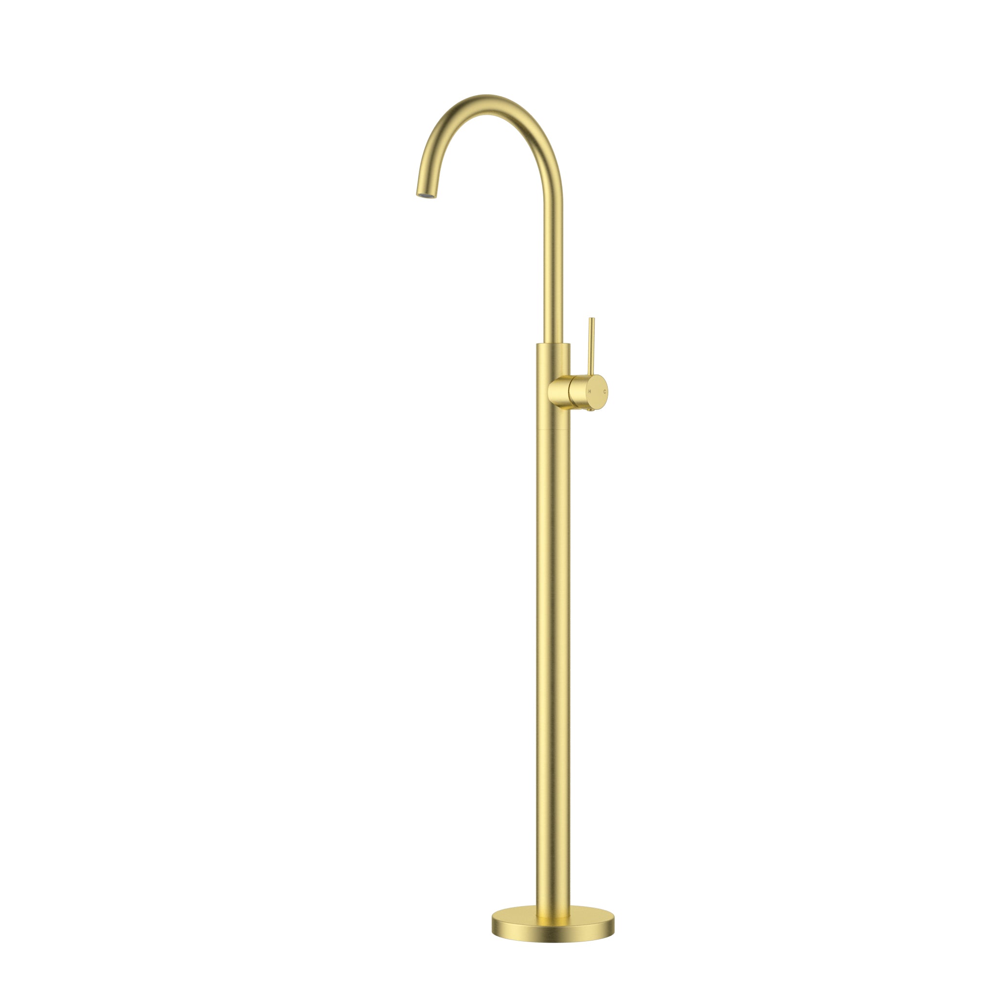 IKON OTUS SLIMLINE FREESTANDING BATH MIXER 1059MM BRUSHED GOLD