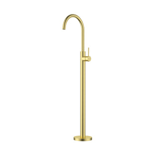 IKON OTUS SLIMLINE FREESTANDING BATH MIXER 1059MM BRUSHED GOLD