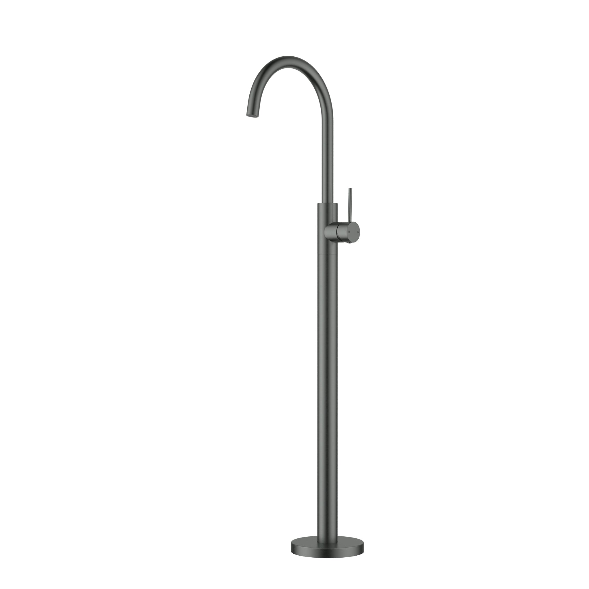 IKON OTUS SLIMLINE FREESTANDING BATH MIXER 1059MM MATTE BLACK