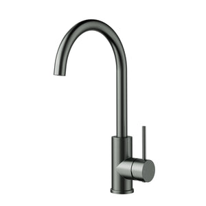 IKON OTUS SLIMLINE GOOSENECK SINK MIXER 341MM GUN METAL