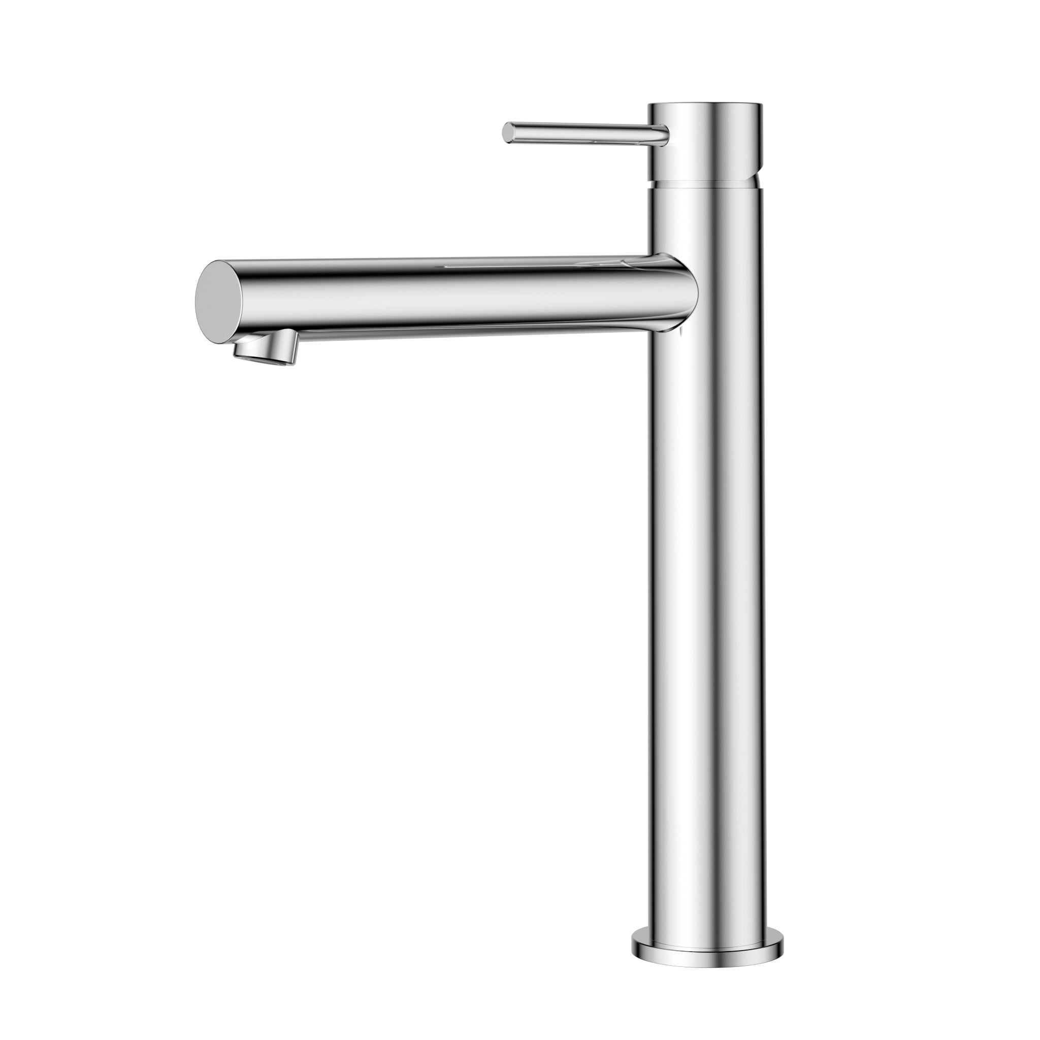 IKON OTUS SLIMLINE STRAIGHT SPOUT HIGH RISE BASIN MIXER 295MM CHROME