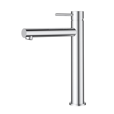 IKON OTUS LEAD FREE SLIMLINE STRAIGHT SPOUT HIGH RISE BASIN MIXER 295MM CHROME