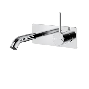 IKON OTUS SLIMLINE LEVER UP WALL BASIN MIXER TRIM KIT WITH BODY 180MM CHROME