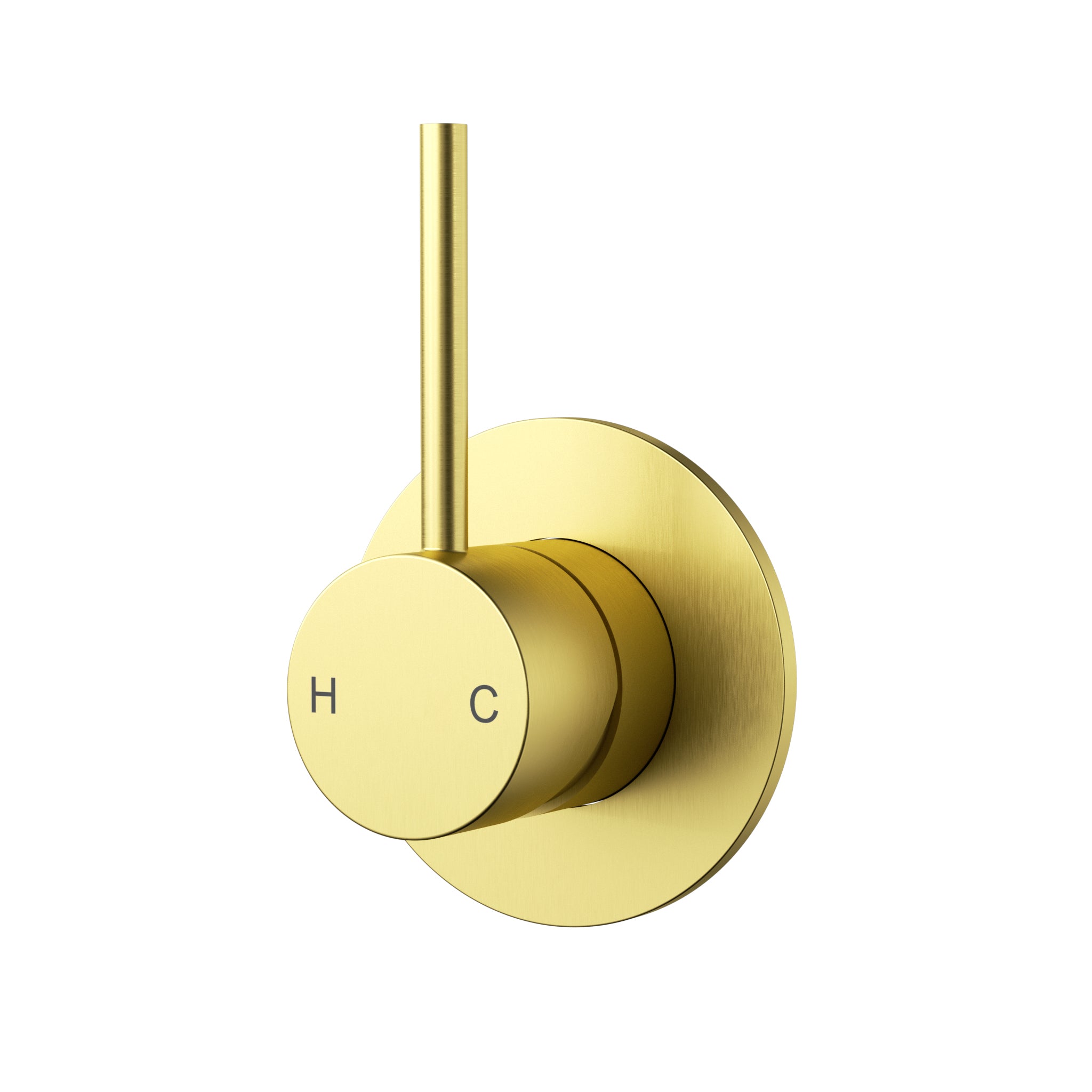IKON OTUS SLIMLINE LEVER UP WALL MIXER TRIM KIT WITH BODY BRUSHED GOLD