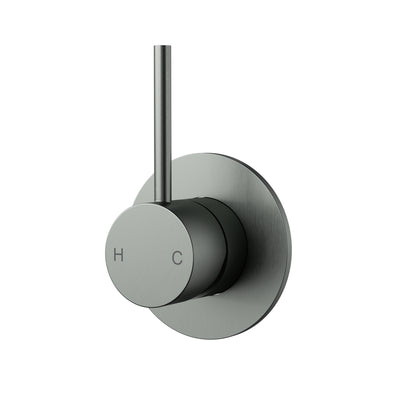 IKON OTUS SLIMLINE LEVER UP WALL MIXER TRIM KIT WITH BODY GUN METAL