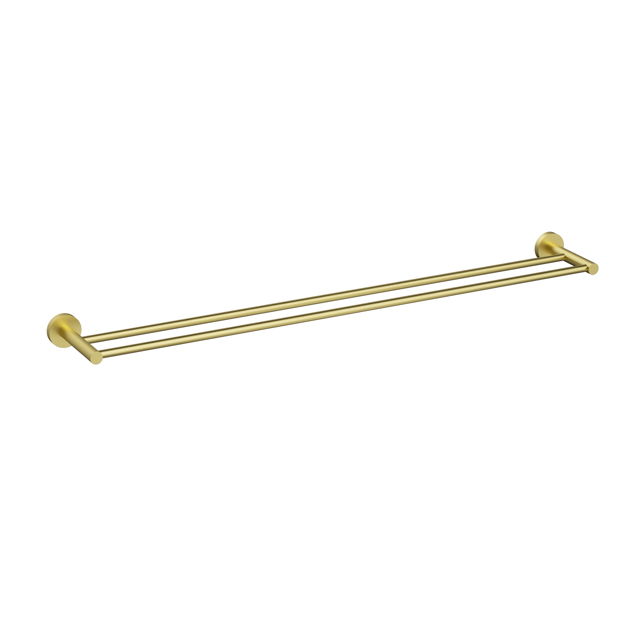 IKON OTUS SLIMLINE SS304 NON-HEATED DOUBLE TOWEL RAIL 900MM BRUSHED GOLD