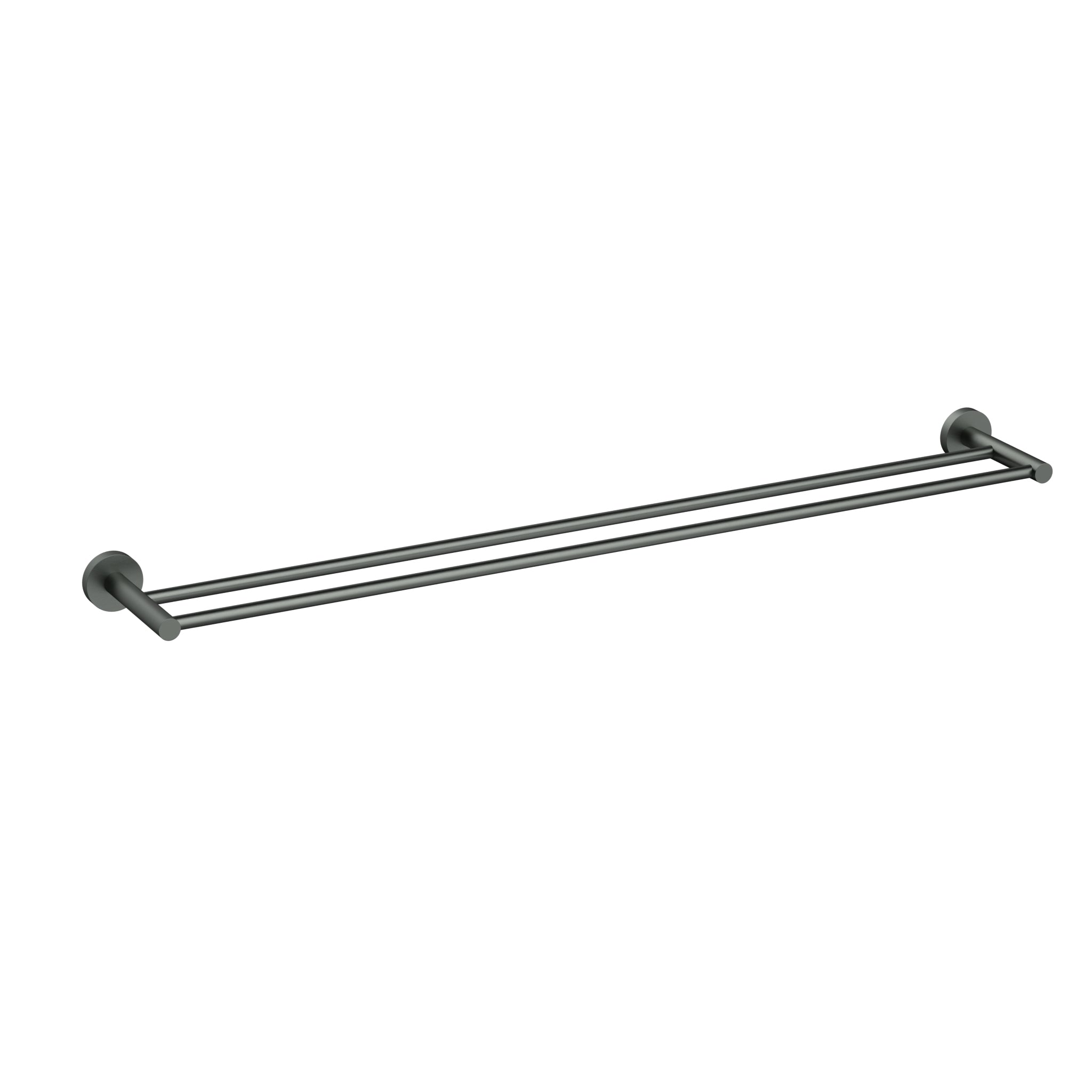 IKON OTUS SLIMLINE SS304 NON-HEATED DOUBLE TOWEL RAIL 900MM GUN METAL