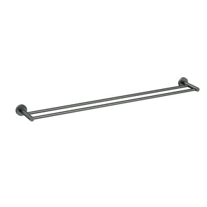 IKON OTUS SLIMLINE SS304 NON-HEATED DOUBLE TOWEL RAIL 900MM GUN METAL