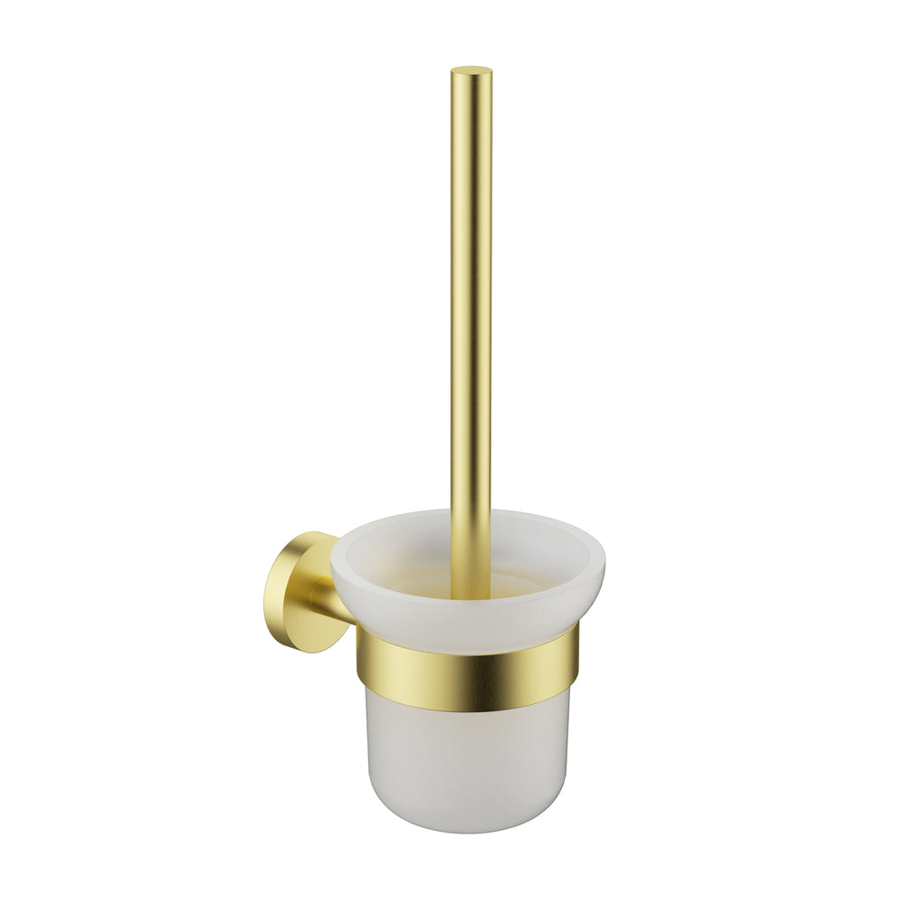 IKON OTUS SLIMLINE SS304 TOILET BRUSH SET 350MM BRUSHED GOLD